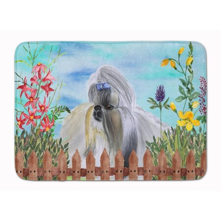 Carolines Treasures Shih Tzu Spring Machine Washable Memory Foam Mat CK1228RUG